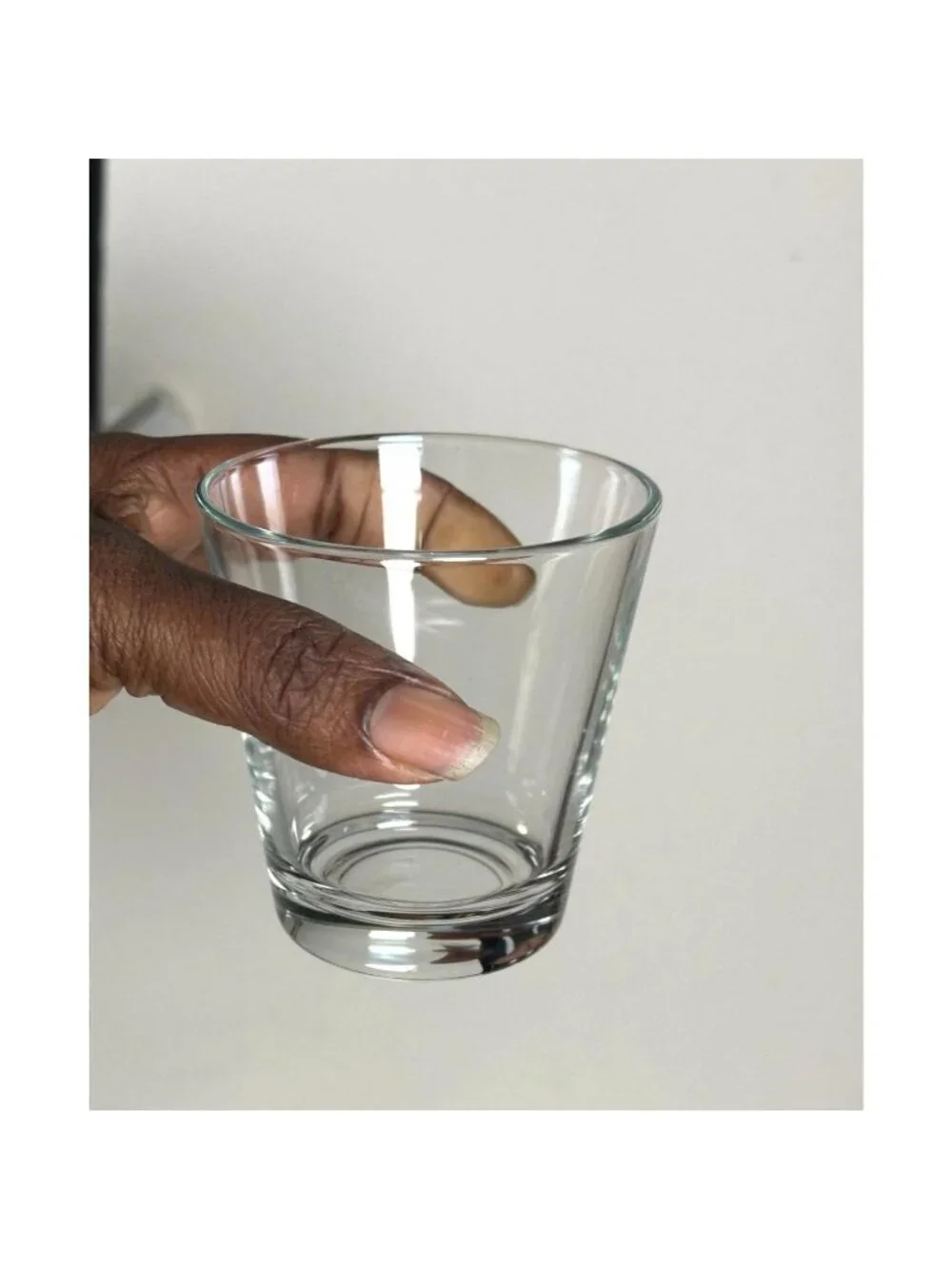 Vintage Set of 4 Heavy Bottom 4 oz Clear Glass Tumblers | Whiskey Tasting Glasse